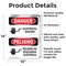 Signmission Electrical Hazard Bilingual Danger Sign, Vinyl Decal, 10in W x 14in L, 2PK OS-2PACK-DS-D-1014-VS-1196 - alternate 6